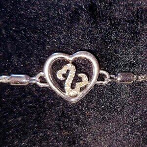 Open Hearts by Jane Seymour 1/20 CT. T.W. Diamond Heart Frame Bolo Bracelet